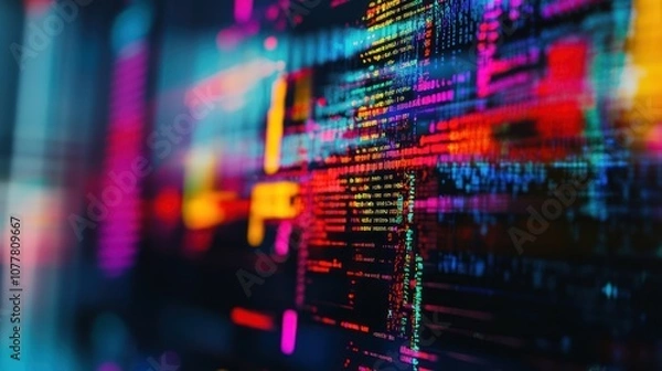 Fototapeta Colorful Code