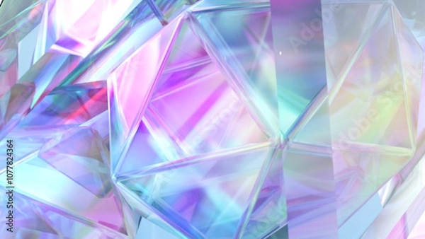 Fototapeta A hexagonal background template with an abstract style for science and technology presentations. Artistic background. 3D rendering