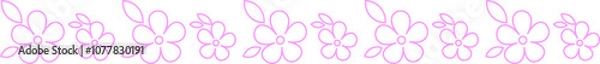 Fototapeta Border Pink Flower