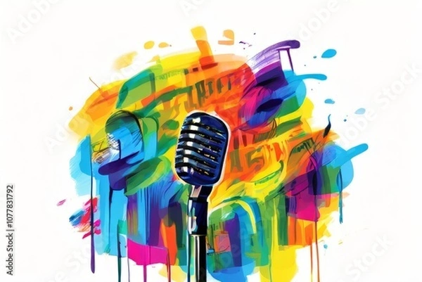 Fototapeta juneteenth poetry slam an open mic event where poets perform spo