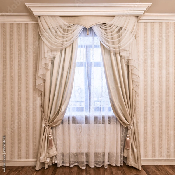 Fototapeta window decoration curtains