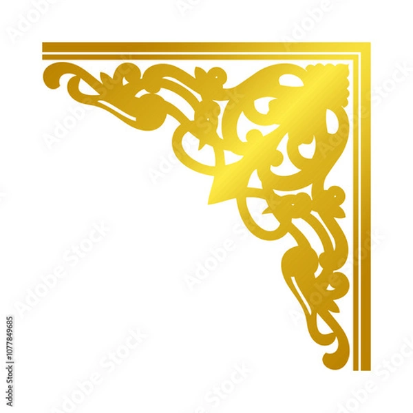 Fototapeta gold corner decorative.eps