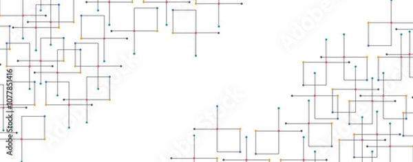 Fototapeta Minimalistic squares vector texture with linear. Creative idea of modern design with abstract geometric background. pattern for banner design or header design