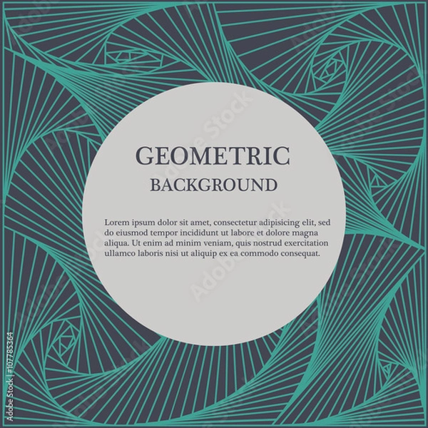 Obraz Turquoise geometric background.