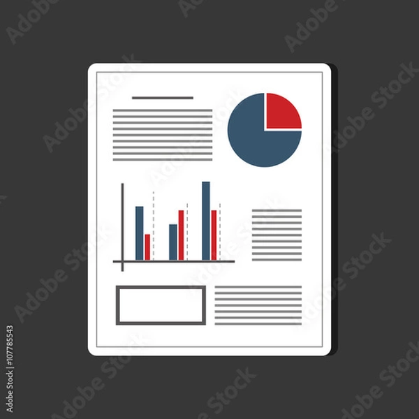Fototapeta Infographic document design, vector illustration
