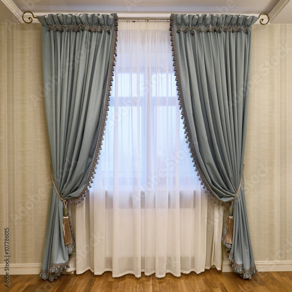 Fototapeta window decoration curtains