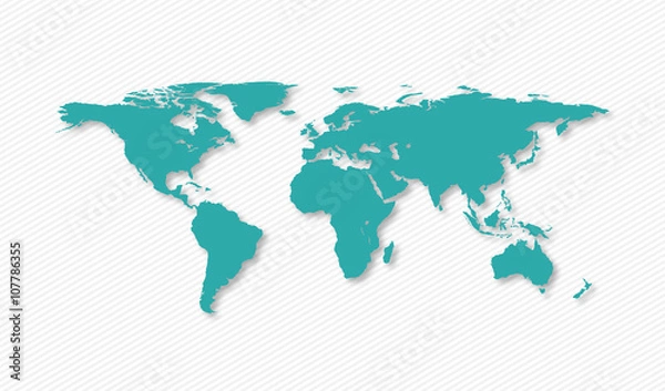 Fototapeta World Map Vector