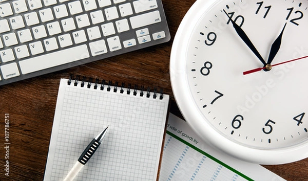 Obraz Business Nic Life with Clock