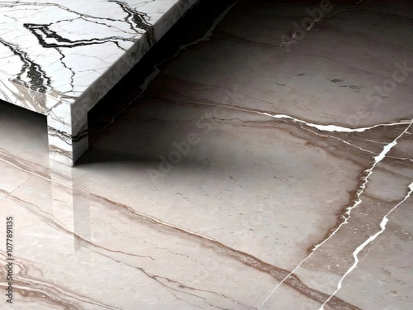 Obraz Marble texture backdrop with realistic veins and colour variations, featuring smooth patterns in natural colour. Perfect for backgrounds, design projects, and product placement.