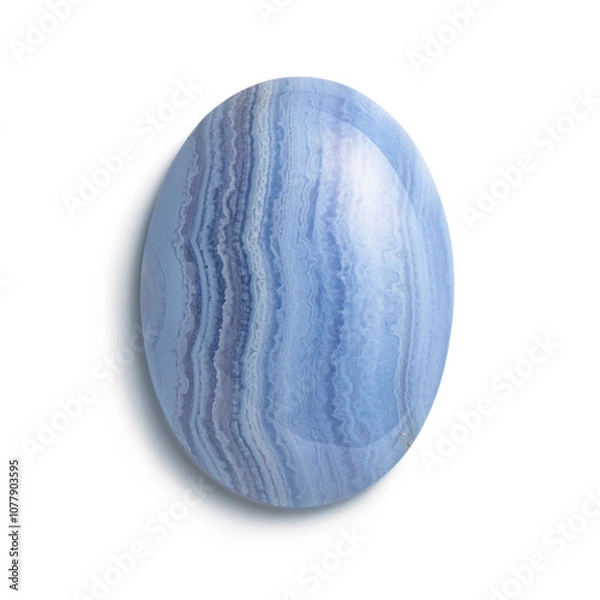 Obraz Bluelace agate on white background.
