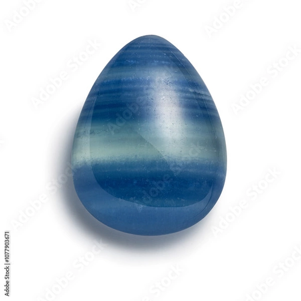 Obraz Fluorite on white background. Blue