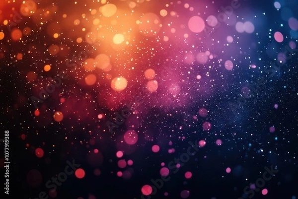Obraz multicolor bokeh lights creating a dreamy atmosphere soft rain of light against a dark backdrop colorful confettilike patterns enhancing the visual depth and festive spirit