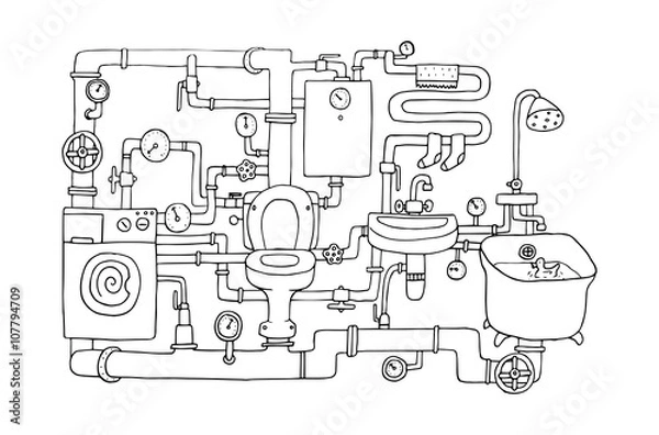 Obraz Sanitary engineering