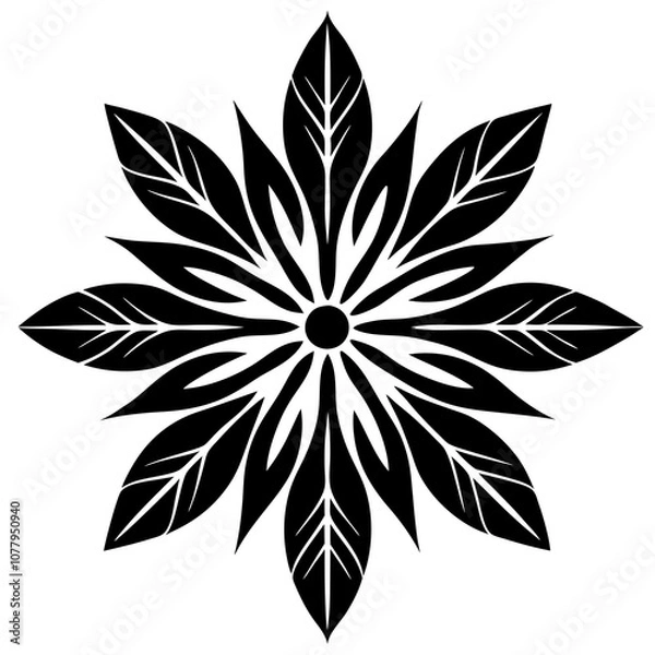 Obraz black and white mandala  isolated