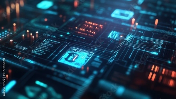 Obraz Cybersecurity Interface