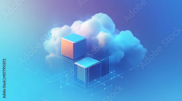 Fototapeta A startup launching a cloud-native app, leveraging containers and Kubernetes to ensure scalability and flexibility