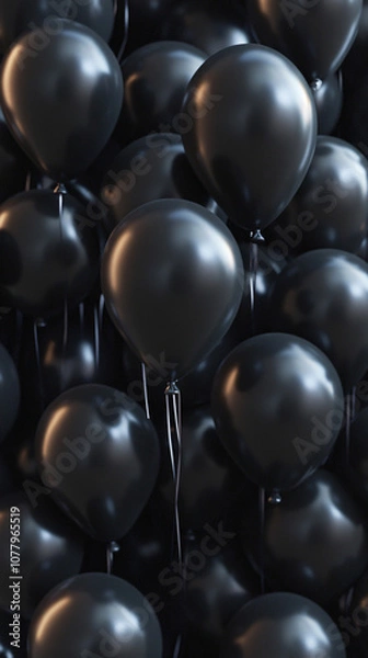 Obraz colorful party balloons on white background. Festive party and Happy birthday decoration with copy space. set of multicolored balloons space for text
