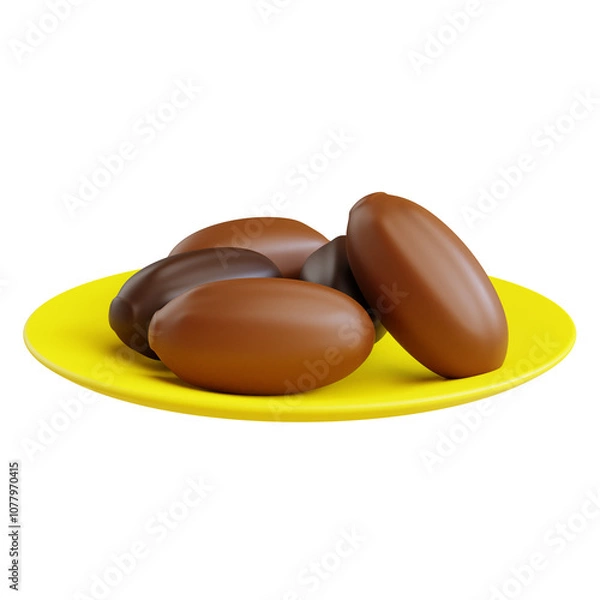 Fototapeta dates 3d illustration with isolated background