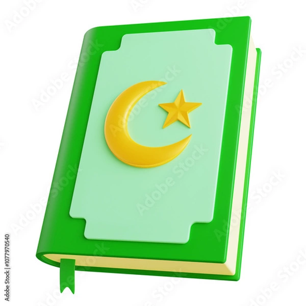 Fototapeta quran 3d illustration with isolated background