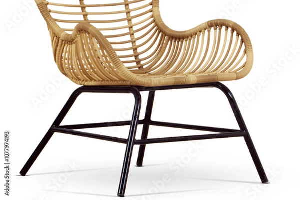Obraz Modern Beautiful Chair with Rattan Holder