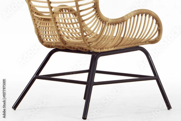 Obraz Modern Beautiful Chair with Rattan Holder
