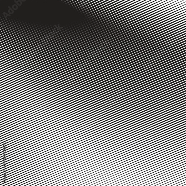 Fototapeta Black stripes line with halftone pattern abstract background