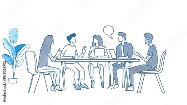 Obraz Group of People Having a Conversation
