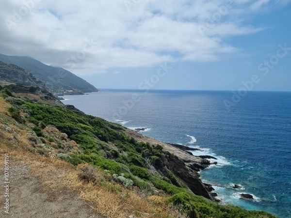 Obraz west side of Cap Corse - Coastline - coastal landscape with sea