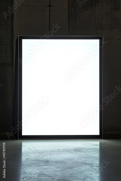 Obraz blank white board mockup for offices and brands advertisement generated by AI