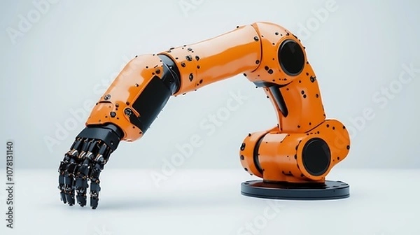 Fototapeta A robotic arm designed for industrial automation and precision tasks.