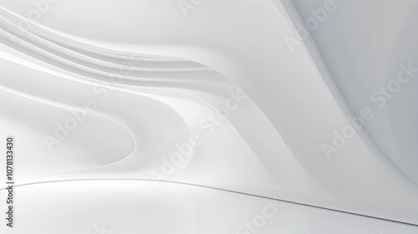 Fototapeta Free abstract white background minimal futuristic architectural space wallpaper