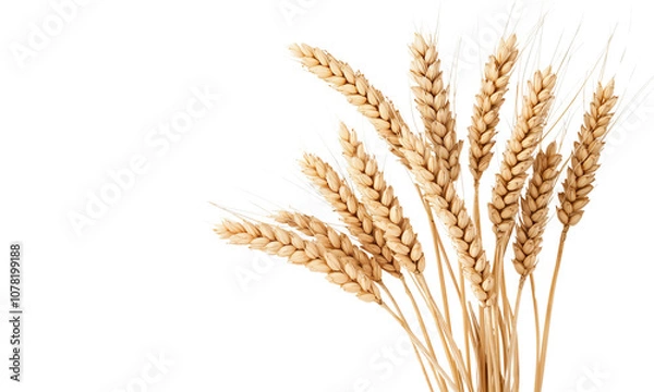 Fototapeta Breathtaking display of golden wheat stalks gracefully swaying in the breeze, evokes the essence of nature’s bounty, a symbol of harvest and sustenance, reverberating with life.