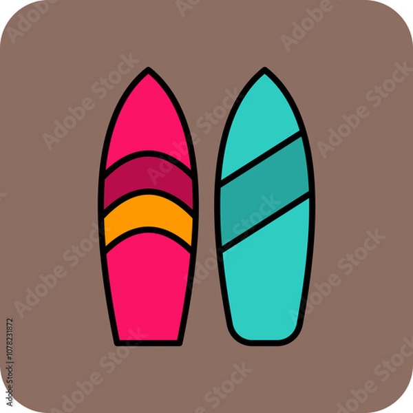 Obraz Surfboard Icon