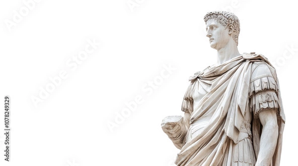 Fototapeta Roman statue isolated on transparent background