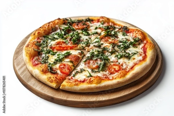 Fototapeta ideal pizza wedge on white background