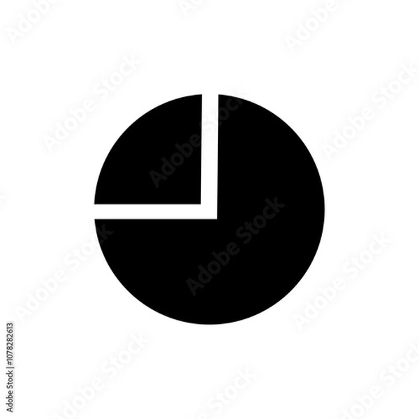 Fototapeta Pie chart icon Flat simple outline set