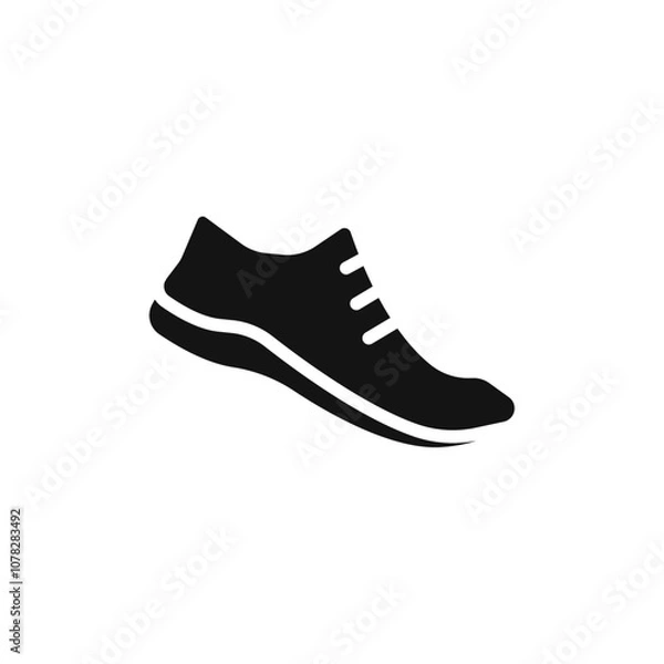 Fototapeta Shoes icon Flat simple outline set
