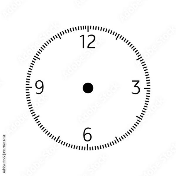 Obraz Clock face icon vector. Time illustration sign. Clock symbol. Wall clock logo.