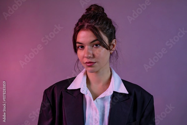 Fototapeta employee portrait gradient background