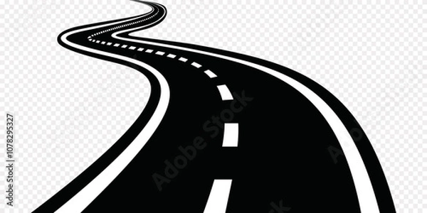 Fototapeta Hand drawn of roads and highways, vector illustrations
