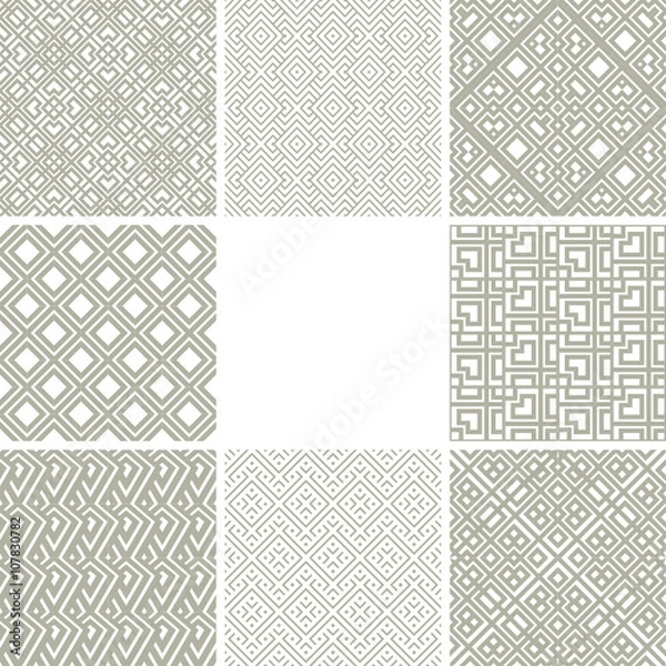 Fototapeta Set of ornamental patterns for backgrounds and textures