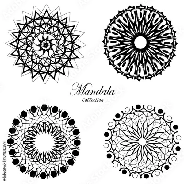 Fototapeta Set of mandala decorative and ornamental design