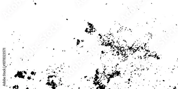 Fototapeta Dirt messy splash overlay and Black and white Dust overlay distress grungy effect paint. Black and white grunge seamless texture. Dust and scratches grain texture on white and black background.