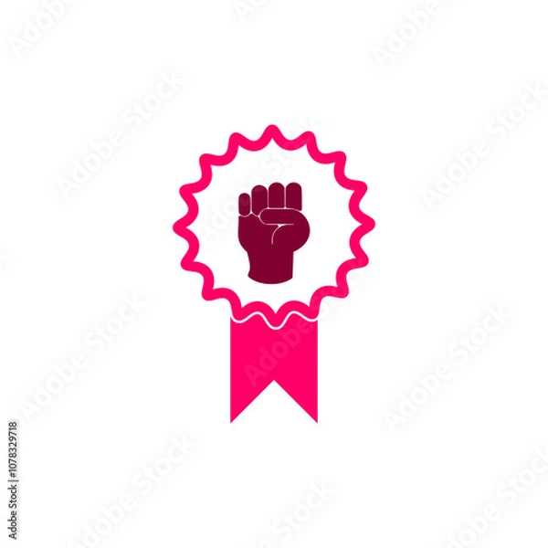 Fototapeta Fist feminism related icons image isolated on white background.