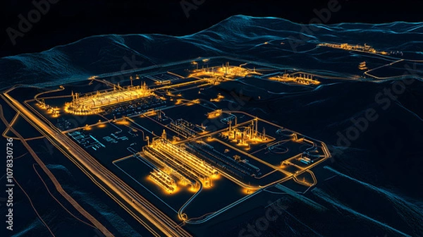 Fototapeta 
An underground gas storage map showing key storage sites and pipelines used to store and transport natural gas to various markets