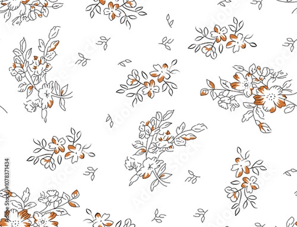 Obraz Abstract flower blooming design. Pattern with floral seamless pattern.
