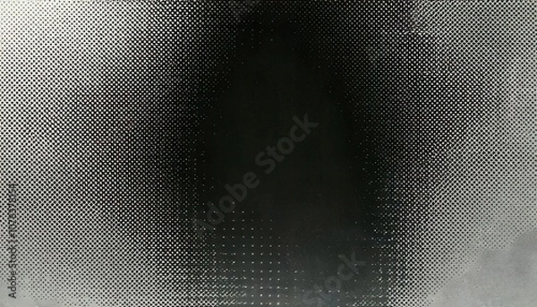 Fototapeta Abstract halftone with black and white gradient. Grunge texture for blend effect. Generated image
