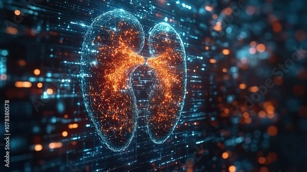 Fototapeta loop animation of kidney and health care concept 3d rendering