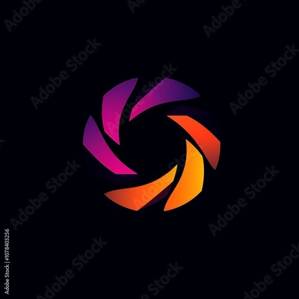 Fototapeta Modern abstract logo design ai generated