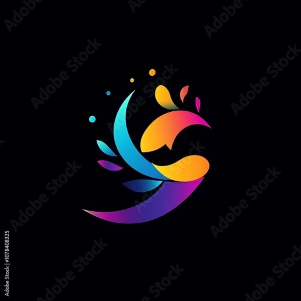 Fototapeta Modern abstract logo design ai generated